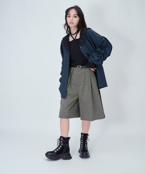 HARE（ハレ） ワイドパンツ スラックス パンツ ジャガードライン