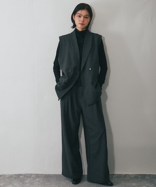 WISKll セットアップ SMILE ORCHID（スマイルオーキッド） セットアップ ベルト付きジレ