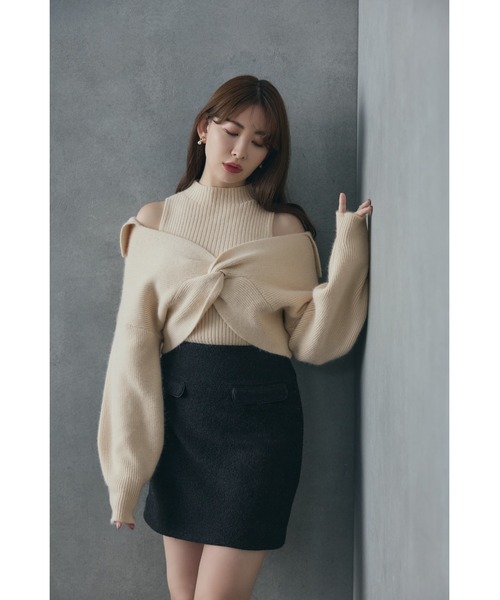 「Her lip to」 長袖ニット M グレー レディースの画像