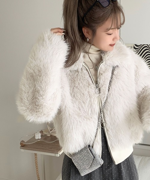 「mily bilet」 ブルゾン SMALL アイボリー レディース_画像3