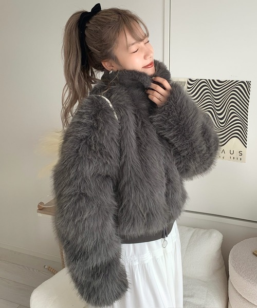 「mily bilet」 ブルゾン SMALL アイボリー レディース_画像6