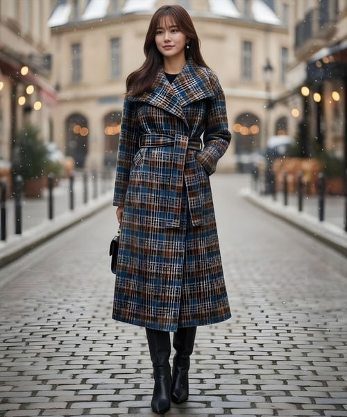 AND COUTURE（アンドクチュール） コート アウター アルパカシャギー