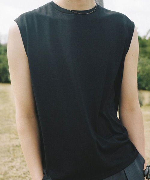 LIDnM（リドム） tシャツ MERINO WOOL SLEEVELESS TEE メンズ 