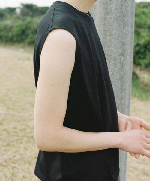 LIDnM（リドム） tシャツ MERINO WOOL SLEEVELESS TEE メンズ 
