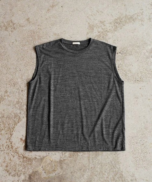 LIDnM（リドム） tシャツ MERINO WOOL SLEEVELESS TEE メンズ
