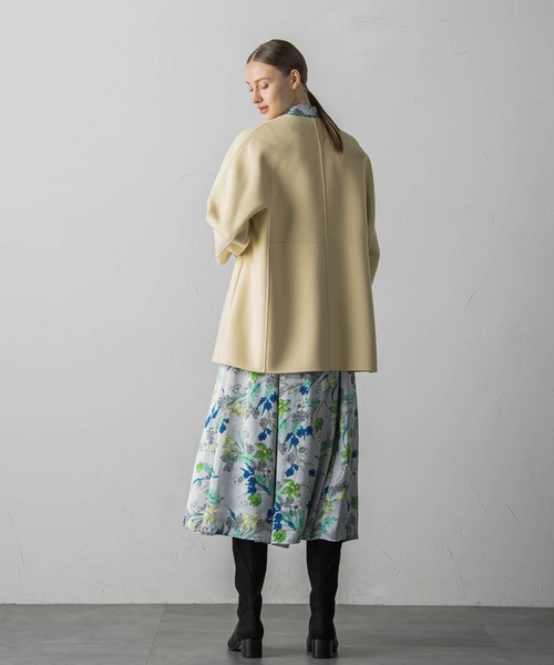 「LAUTREAMONT DE CLASSE」 ノーカラーコート 7号 ベージュ レディース_画像5