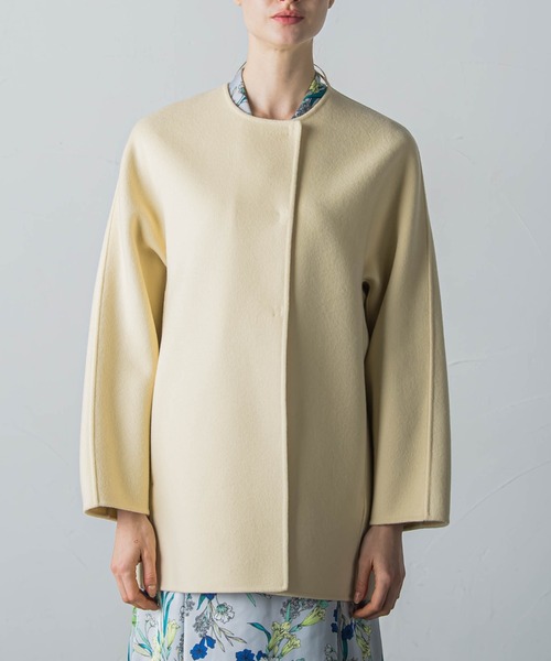 「LAUTREAMONT DE CLASSE」 ノーカラーコート 7号 ベージュ レディース_画像8