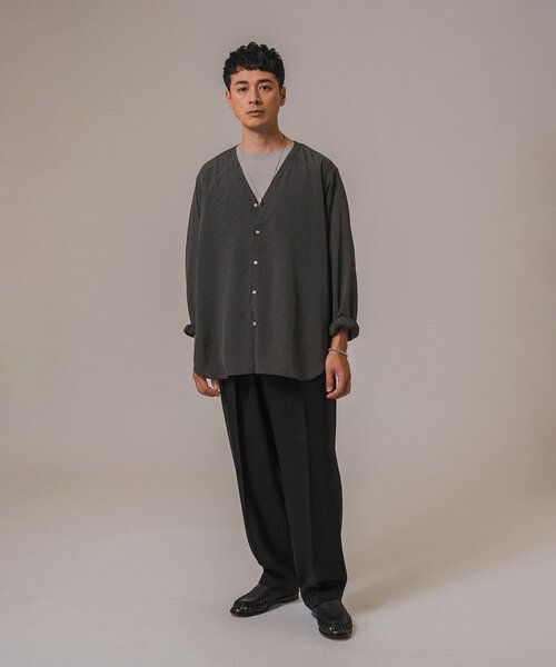 「EDIFICE」 長袖シャツ SMALL ブラック メンズ_画像6
