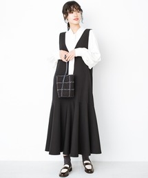 「haco!」 「KAKKO」サロペットスカート MEDIUM ライトブラウン レディースの画像9