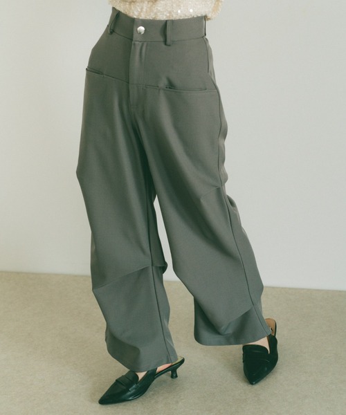 「VANNIE U」 スラックス L グレー レディース_画像2