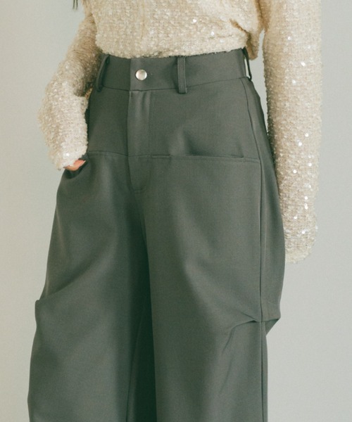 「VANNIE U」 スラックス L グレー レディース_画像4