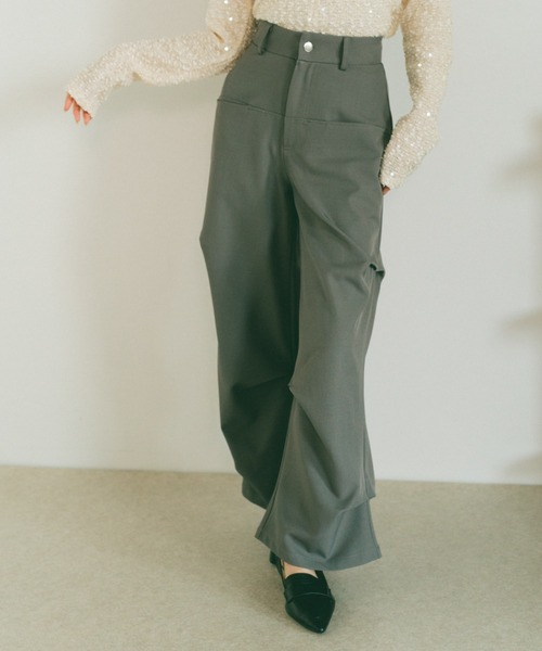 「VANNIE U」 スラックス L グレー レディース_画像5