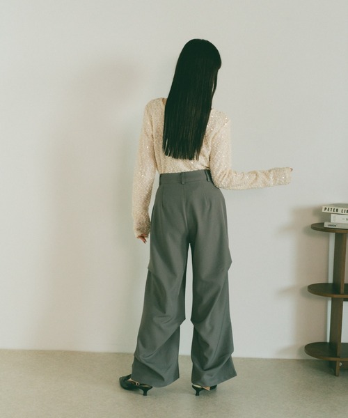 「VANNIE U」 スラックス L グレー レディース_画像9