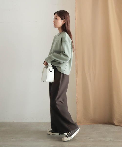 「NOMBRE IMPAIR」 長袖カットソー FREE グリーン レディース_画像6