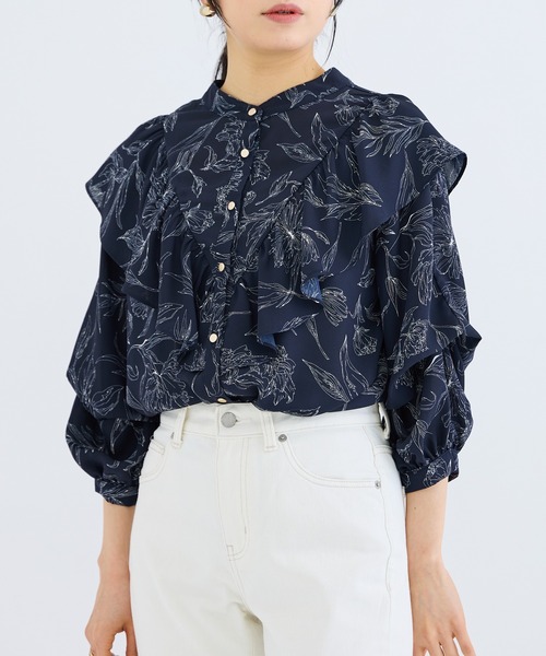 「INCEDE」 長袖ブラウス L ピンク レディース_画像2