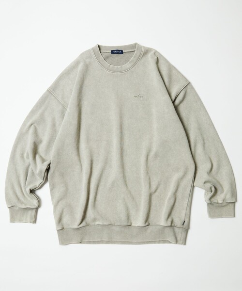 「NAUTICA」 スウェットカットソー LARGE ネイビー メンズ