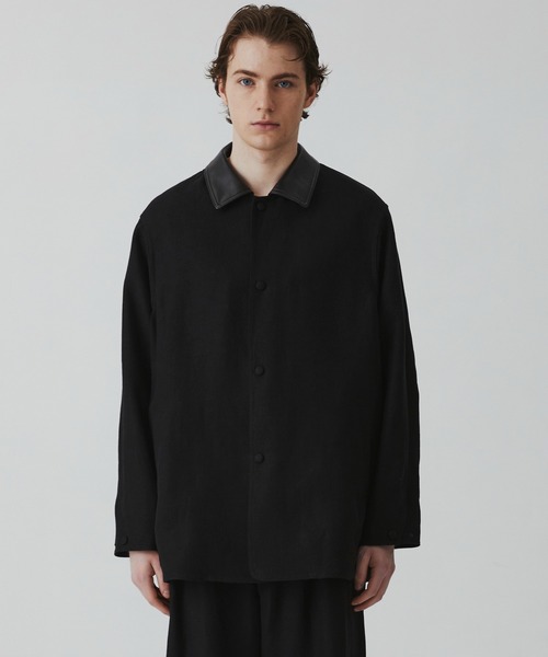 カバーオール 「数量限定残りわずか」FRENCH LINEN CANVAS WORK JACKET　｜春服/リネン/ムレ防止/通気性 メンズの画像