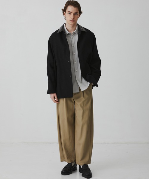 カバーオール 「数量限定残りわずか」FRENCH LINEN CANVAS WORK JACKET　｜春服/リネン/ムレ防止/通気性 メンズの画像