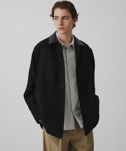カバーオール 「数量限定残りわずか」FRENCH LINEN CANVAS WORK JACKET　｜春服/リネン/ムレ防止/通気性 メンズの画像