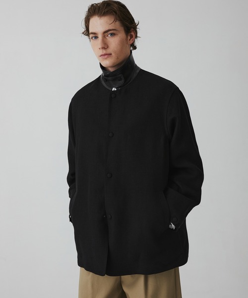 カバーオール 「数量限定残りわずか」FRENCH LINEN CANVAS WORK JACKET　｜春服/リネン/ムレ防止/通気性 メンズの画像