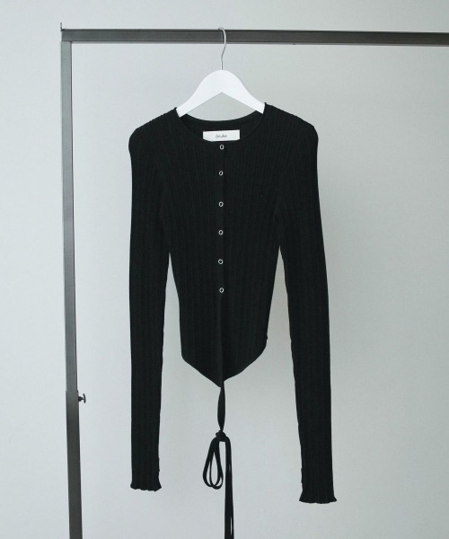 「anuke」 カーディガン ONE SIZE ブラック レディースの画像