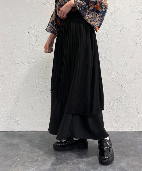 「apres jour mignon」 プリーツスカート MEDIUM グレー レディース_画像2
