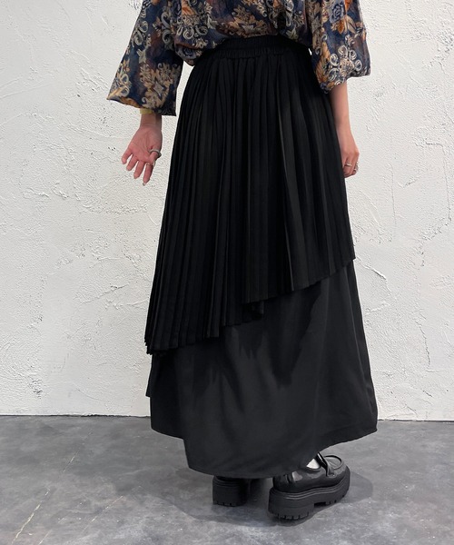 「apres jour mignon」 プリーツスカート MEDIUM グレー レディース_画像5