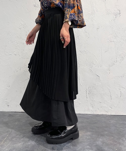 「apres jour mignon」 プリーツスカート MEDIUM グレー レディース_画像6
