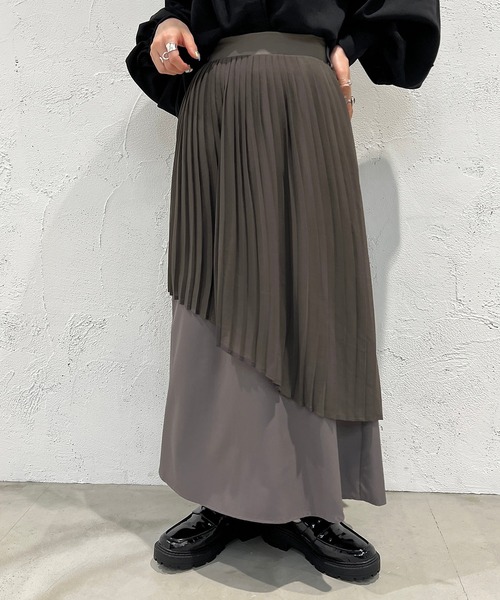 「apres jour mignon」 プリーツスカート MEDIUM グレー レディース_画像7