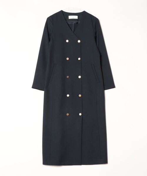 「SHIPS any」 長袖ワンピース ONE SIZE ネイビー レディース_1