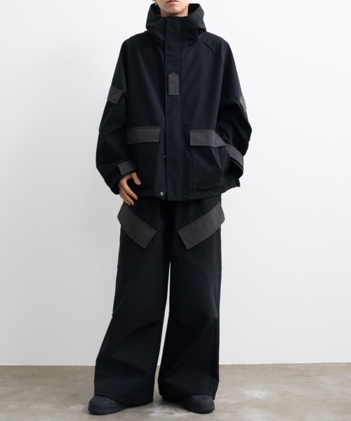 「SINSS」 マウンテンパーカー LARGE ブラック メンズ_画像9