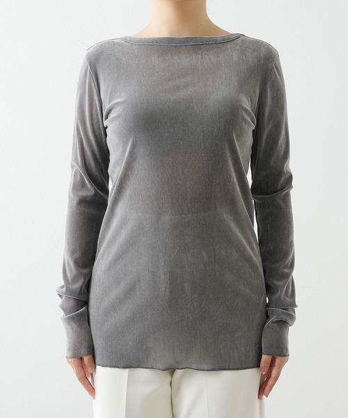 「Whim Gazette」 長袖カットソー FREE ライトグレー レディース_画像2