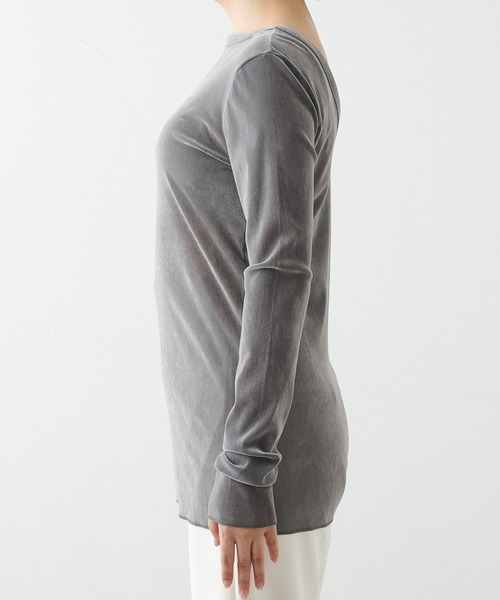 「Whim Gazette」 長袖カットソー FREE ライトグレー レディース_画像3