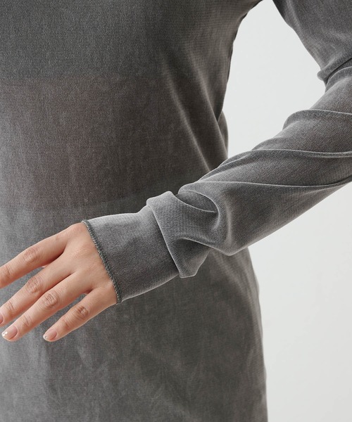 「Whim Gazette」 長袖カットソー FREE ライトグレー レディース_画像6