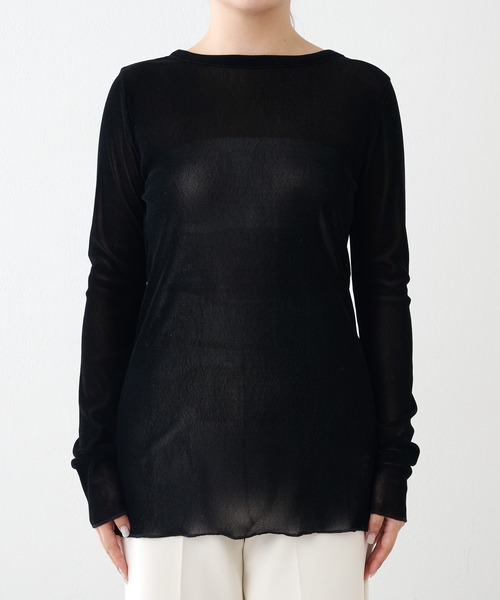 「Whim Gazette」 長袖カットソー FREE ライトグレー レディース_画像9