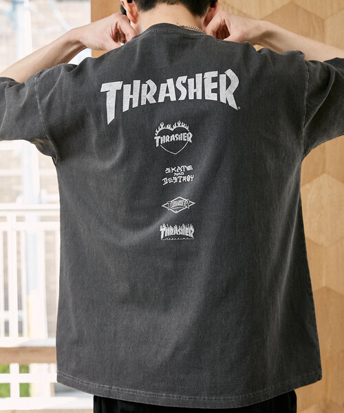 THRASHER（スラッシャー） tシャツ × PUBLUX/スラッシャー 別注 バック