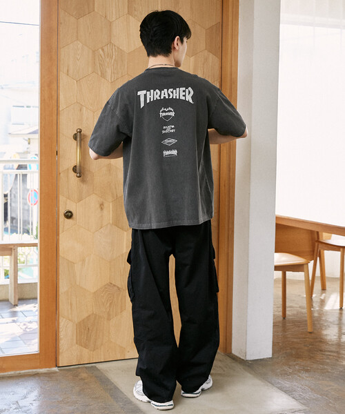 THRASHER（スラッシャー） tシャツ × PUBLUX/スラッシャー 別注 バック