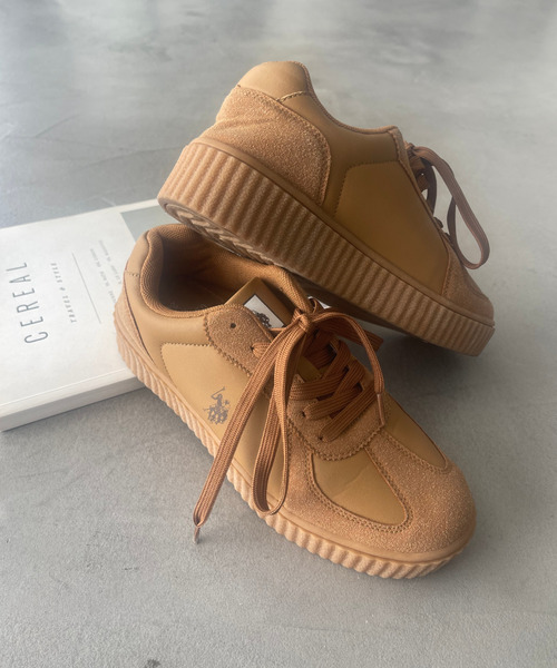 「U.S. POLO ASSN.」 ローカットスニーカー 27cm ホワイト×グレー レディース_画像8
