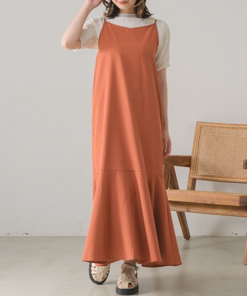 「RETRO GIRL」 キャミソールワンピース MEDIUM ブラック レディース_画像4