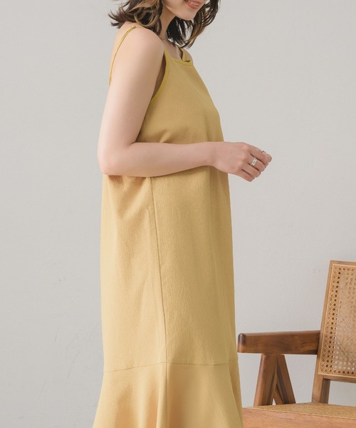 「RETRO GIRL」 キャミソールワンピース MEDIUM ブラック レディース_画像9
