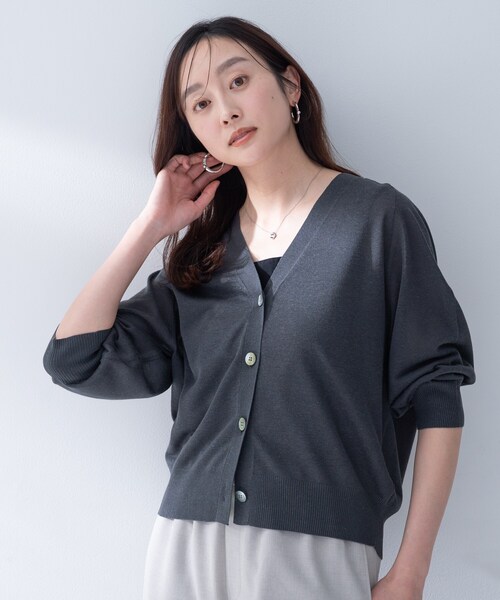 新品未使用⭐︎UNTITLED 半袖カーディガン UNTITLED（アンタイトル） カーディガン 「アンサンブル可/シアー