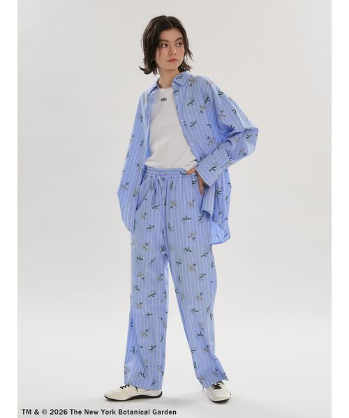 emmi ワイドパンツ パンツ 「emmi×NYBG」ストライプリラックスパンツ