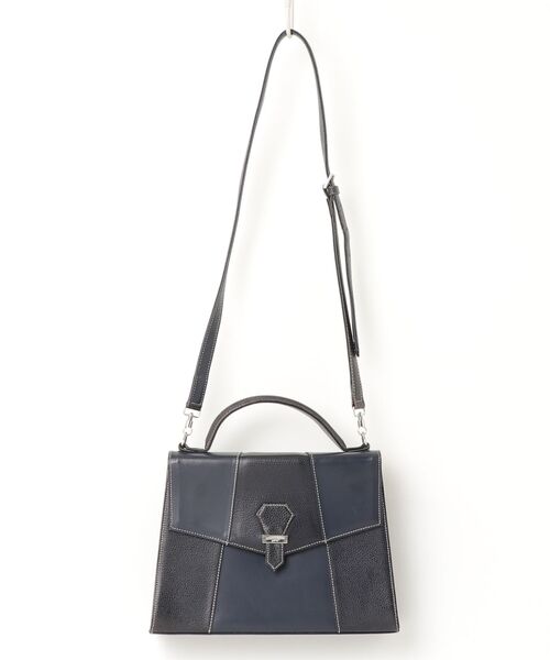 courreges クレージュ　2way ショルダーバッグ　ネイビー courreges（クレージュ） 2WAYバッグ - ネイビー レディース