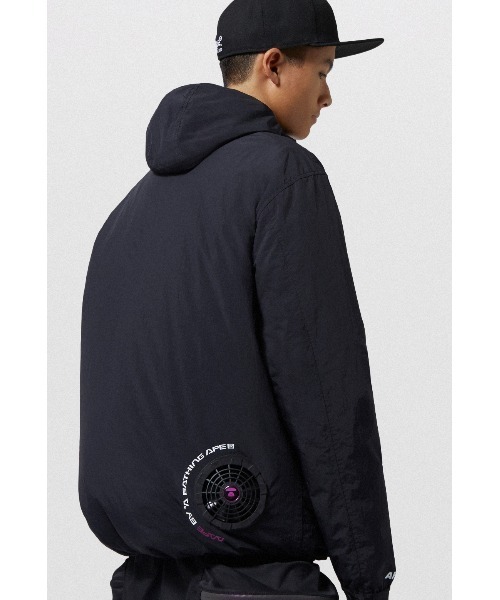 「AAPE BY A BATHING APE」 ナイロンブルゾン LARGE ブラック メンズ_画像3
