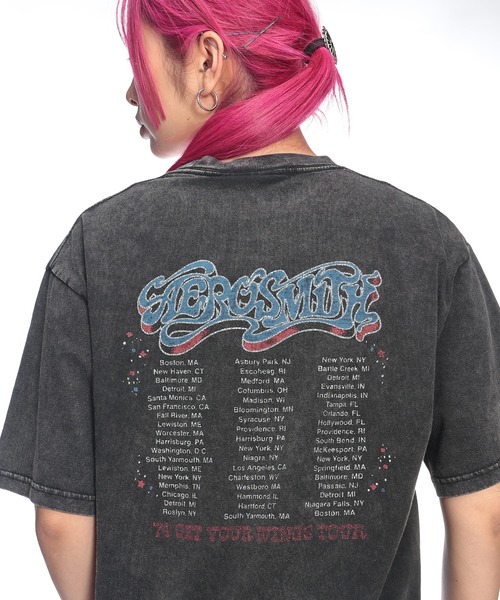 tシャツ Aerosmith (エアロスミス) アーティスト Tシャツ 半袖 エアロ