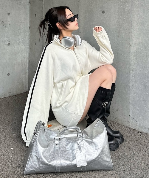 「ROYAL PARTY」 ニットカーディガン FREE グレー レディース_画像2
