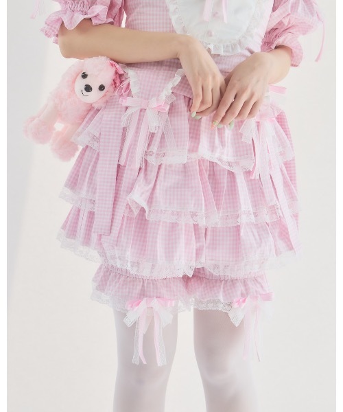 lilLilly（リルリリー） パンツ フリルレースカボチャパンツ