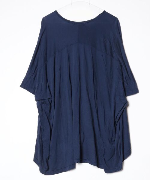 「ZUCCa」 7分袖カットソー M size ネイビー レディース_画像2