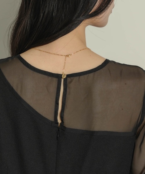 「NEUNA」 長袖ワンピース LARGE ブラック レディース_画像3