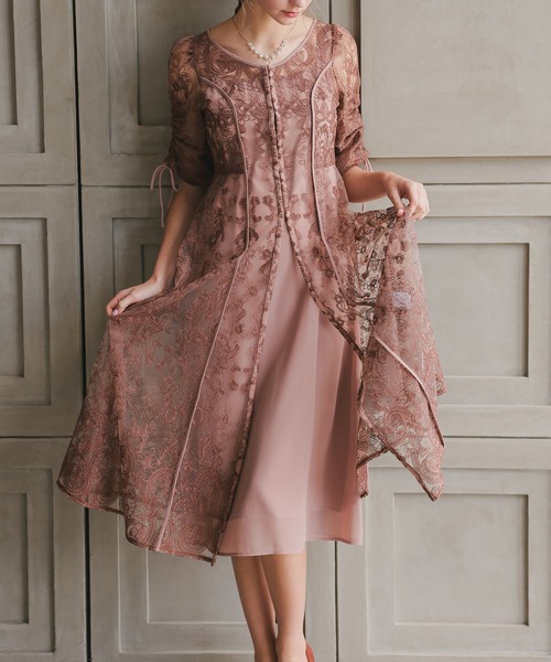 「Dorry Doll」 7分袖ワンピース MEDIUM ブルー レディース_画像5